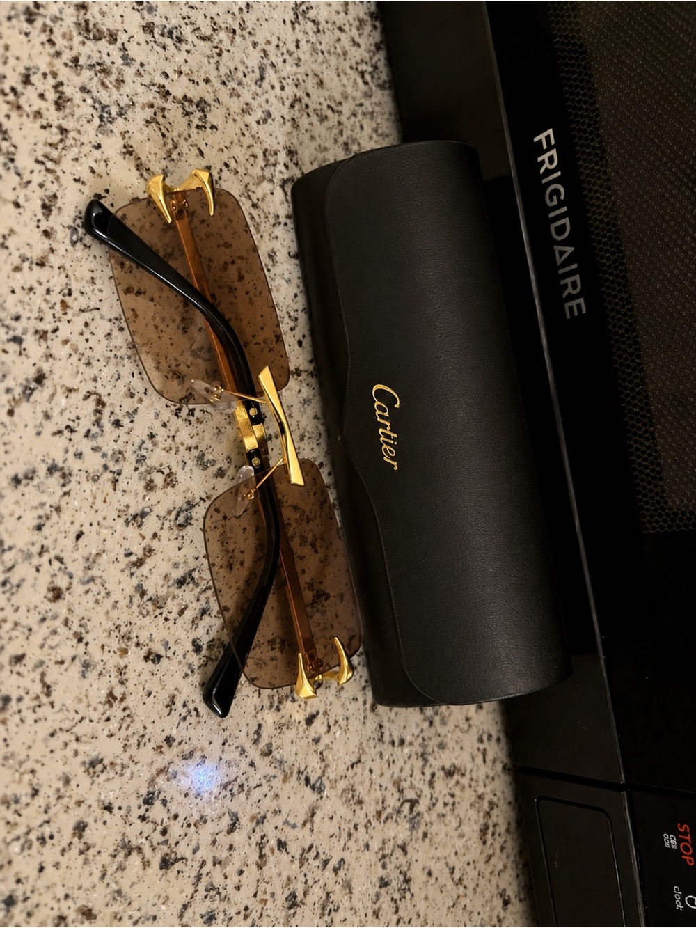 Cartier Brown Gradient Lenses with Gold Accents